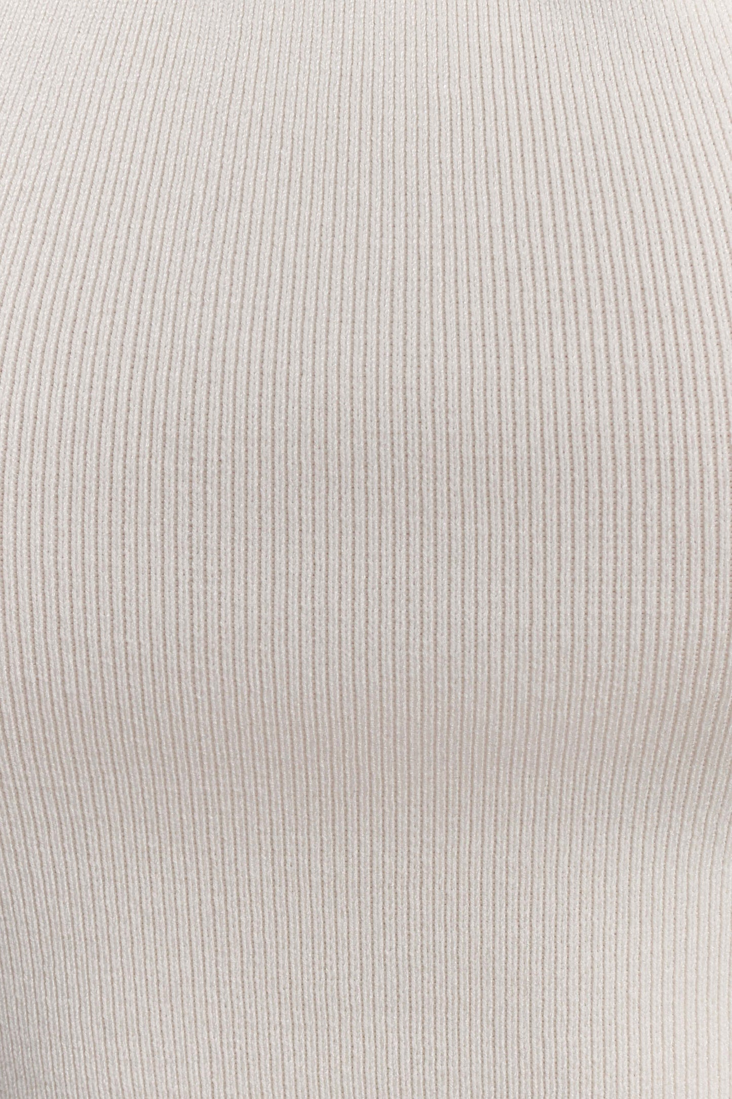 Top de punto con escote cruzado Angelika - Marfil