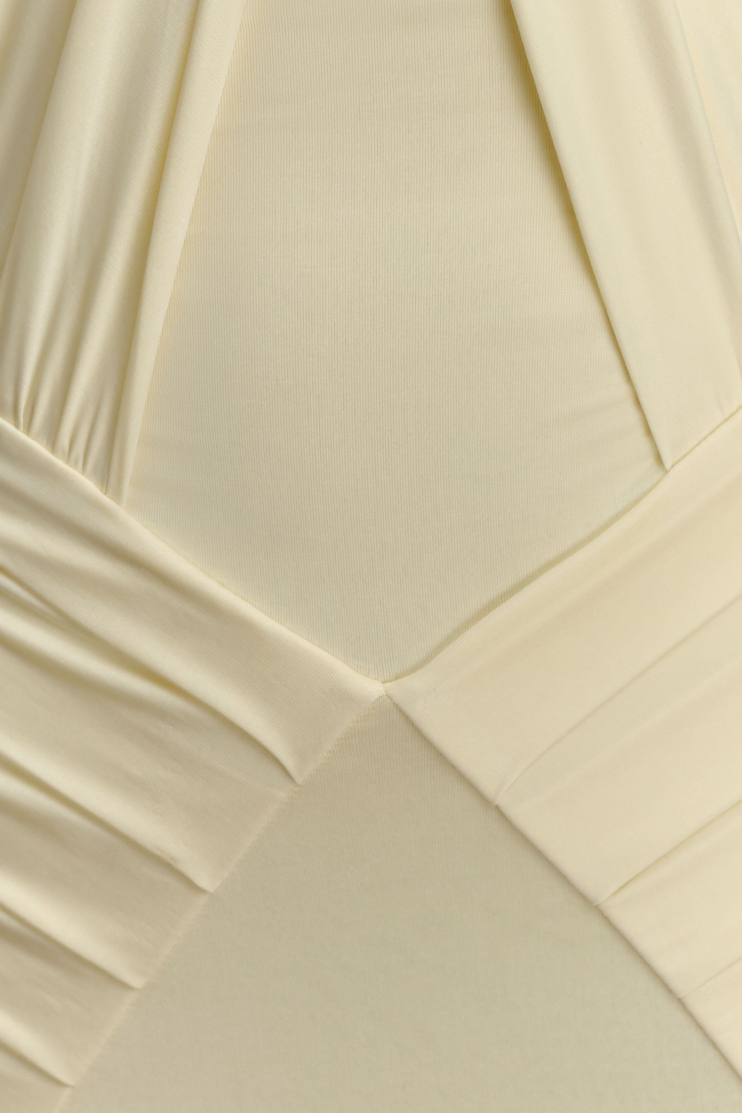 Vestido largo halter fruncido Indira - Limón