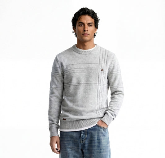 Elegante jersey de hombre con diseño de cuadros