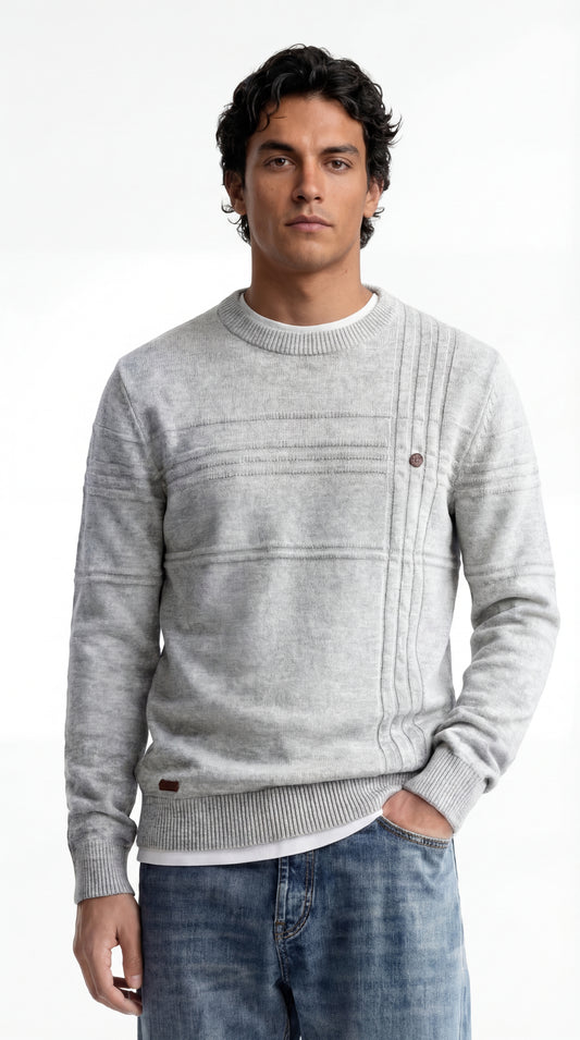 Elegante jersey de hombre con diseño de cuadros