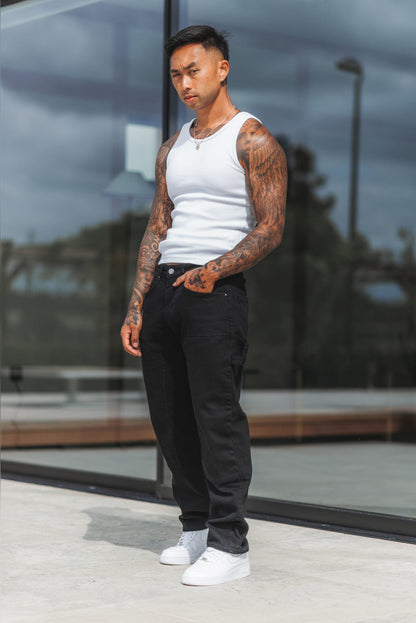 VAQUEROS CARPENTER - NEGRO LAVADO